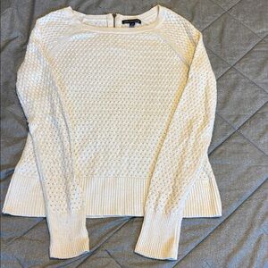 American Eagle Outfitters Women’s Ivory Cable Knit Sweater